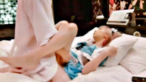 Japanese idol Mayuka in French maid costume, POV doggy style cumshot closeup