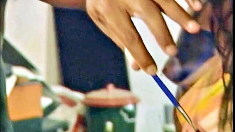 Kelly Trump close-up hair pulling by dark hand in MMV Films scene