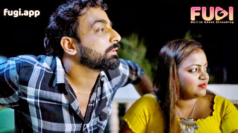Bearded Indian hunk cuddles chubby brunette babe with big tits in yellow top steamy couple foreplay