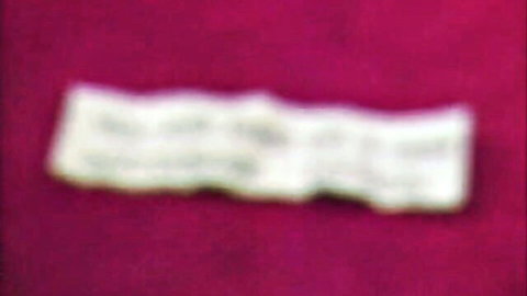 Blurry distorted white wavy text overlay on solid purple background