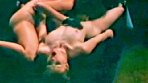 John Holmes in retro outdoor sex scene with nude woman, big cock penetration