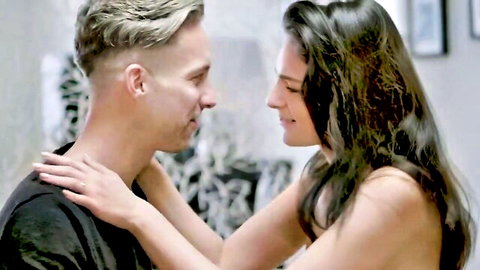 Leanne Lace topless intimate embrace with future stepdad in Joymii