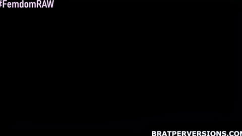 FemdomRAW watermark overlay on black background for BDSM femdom porn videos