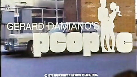 Vintage 1978 adult film People by Gerard Damiano, silhouette couple embracing