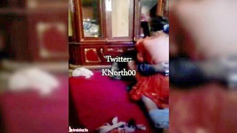Egyptian cheating wife in red dress fucked by neighbor, amateur Arab sex