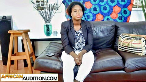 Asanda African black teen in blazer for oral interview audition