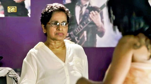 Rithika Kodithuwakku as professor in Sri Lankan student sex scene, white blouse