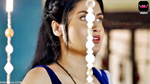 Seductive Imli Bhabhi in blue saree blouse, Hindi erotica Ep2
