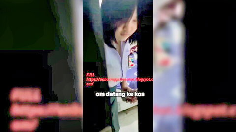 Blurry Asian teen in school uniform blouse, short black hair, amateur hookup thumbnail