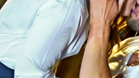 Dani Daniels close intimate kiss with partner in Blacked video