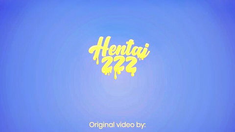 Hentai title screen with yellow dripping logo and original video by text on blue background