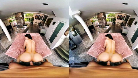 Eliza Ibarra oiled Latina in doggy POV, big ass and pussy exposed