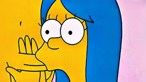 Marge Simpson parody MILF whispering seductively in adult cartoon