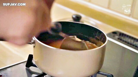 Hot neighbor cooking in steamy kitchen tease from JAV