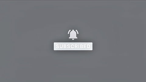 Gray background featuring white YouTube notification bell icon and SUBSCRIBED button.