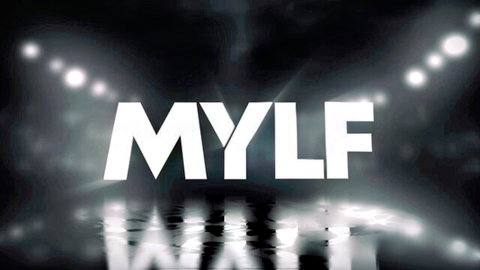 Mylf studio logo for Sexy Step Mom seducing stepson with oral action