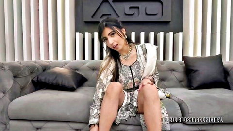 Aaliyah Yasin in revealing Desi outfit, teasing pose