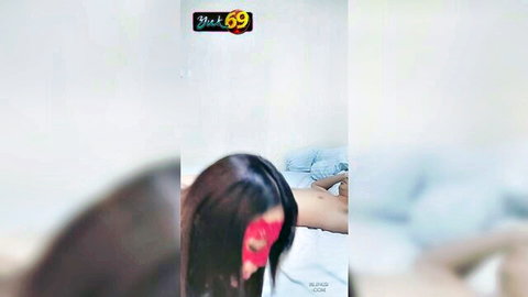 Sherly masked eyes in intense oral gangbang scene