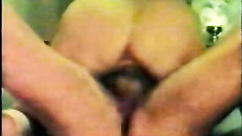 Vintage 1980s close-up of nude woman in doggy style vaginal penetration