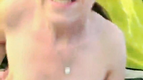 Taboo Mom Natasha smiling in camp quickie outdoor scene, MILF face closeup