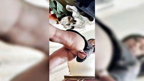 Amateur girl spreads her pussy wide open in explicit close-up
