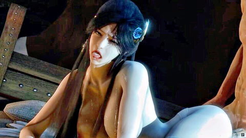 Xiao Xun'er cosplay Asian babe with big tits and ass covered in cum from behind