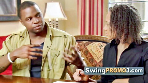 Black couple emotionally signs swing contract in intimate talk
