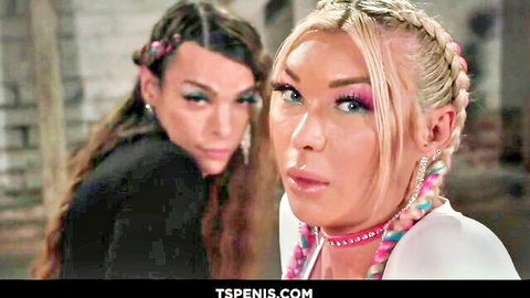 Aubrey Kate and Chelsea Marie trans stars seductive pose