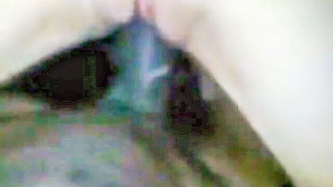 Petite young brunette teen with small tits sucking cock deep in mouth closeup
