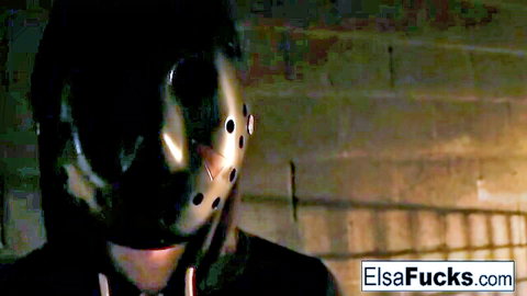 Elsa Jean craves raw anonymous pounding with masked stranger