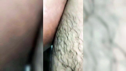 Blurry closeups of thick hair on muscular male thighs and buttocks for gay anal.