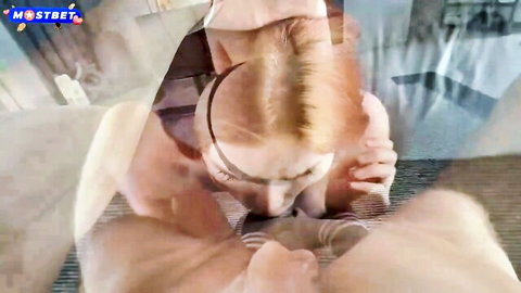 Sweetie Fox in POV blowjob with feet in socks, amateur clip