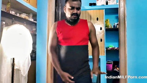 Hot Indian MILF in bedroom gets fucked and pussy creampied