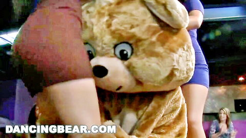 Leena Sky grinds with dancing bear in spicy BangBros club video