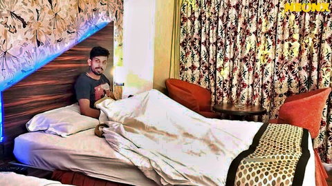 AnujK and Devarji in steamy Indian threesome hotel scene
