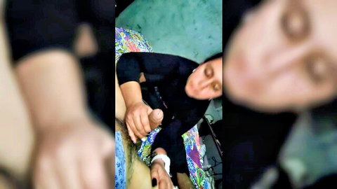 Moroccan woman giving intense handjob in amateur adult video
