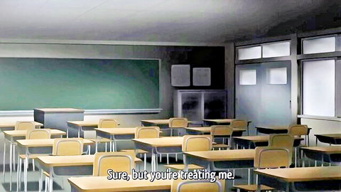 Hentai stepmom in empty classroom, after class pervy son fantasy