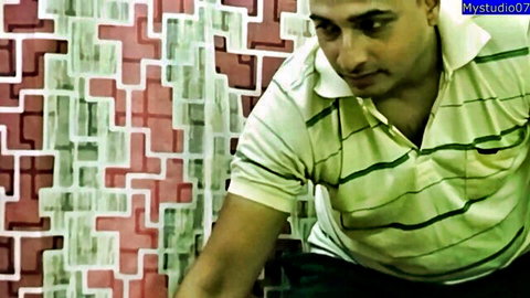 Desi Indian man in polo shirt, thumbnail for Bhabhi creampie video