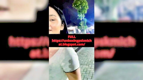 Sweet smiling Jakarta Asian girl in white top, gangbang teaser