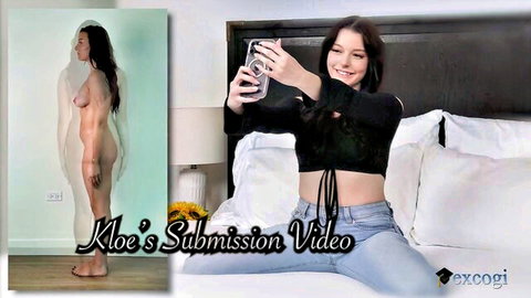 Kloe Love nude silhouette and sexy bed selfie submission video