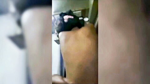 Tamil girl fucked doggy style in hotel bathroom, amateur Indian sex
