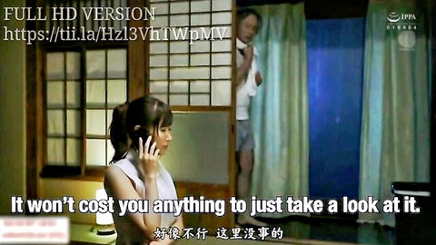 Sexy Asian wife on phone unaware of peeping husband in JAV voyeur scene