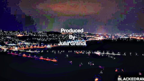BlackedRaw produced by Julia Grandi over vibrant nighttime city skyline background
