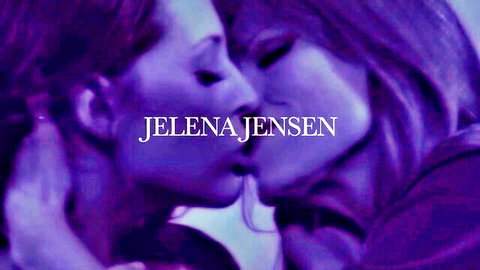 Jelena Jensen passionate lesbian kiss in closet scene