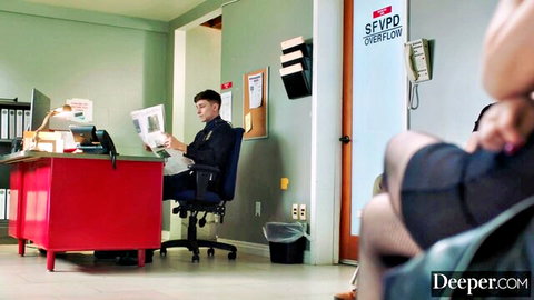 Lulu Chu teases in short skirt office scene at Reality Kings