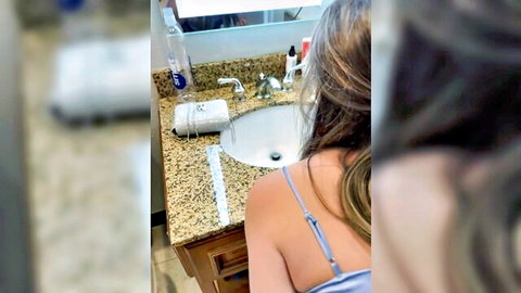 Jess Cromwell in bridal shower tease, bare shoulders in blue top