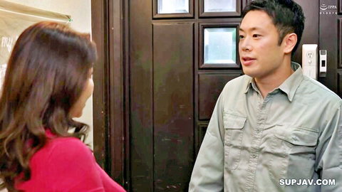 Mature Japanese Yoshii Miki excited talking to man in JAV scene