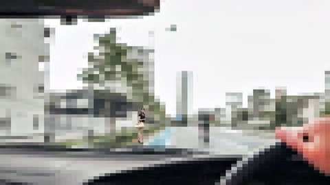 Minami Sawa horny Japanese housewife in mini skirt teases outdoors JAV