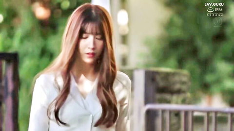 Nanatsumori Riri in white blouse, emotional gaze outdoors - JUQ-637 JAV