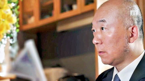 Bald Asian old man in suit from Reina Miyashita JAV, horny tease scene